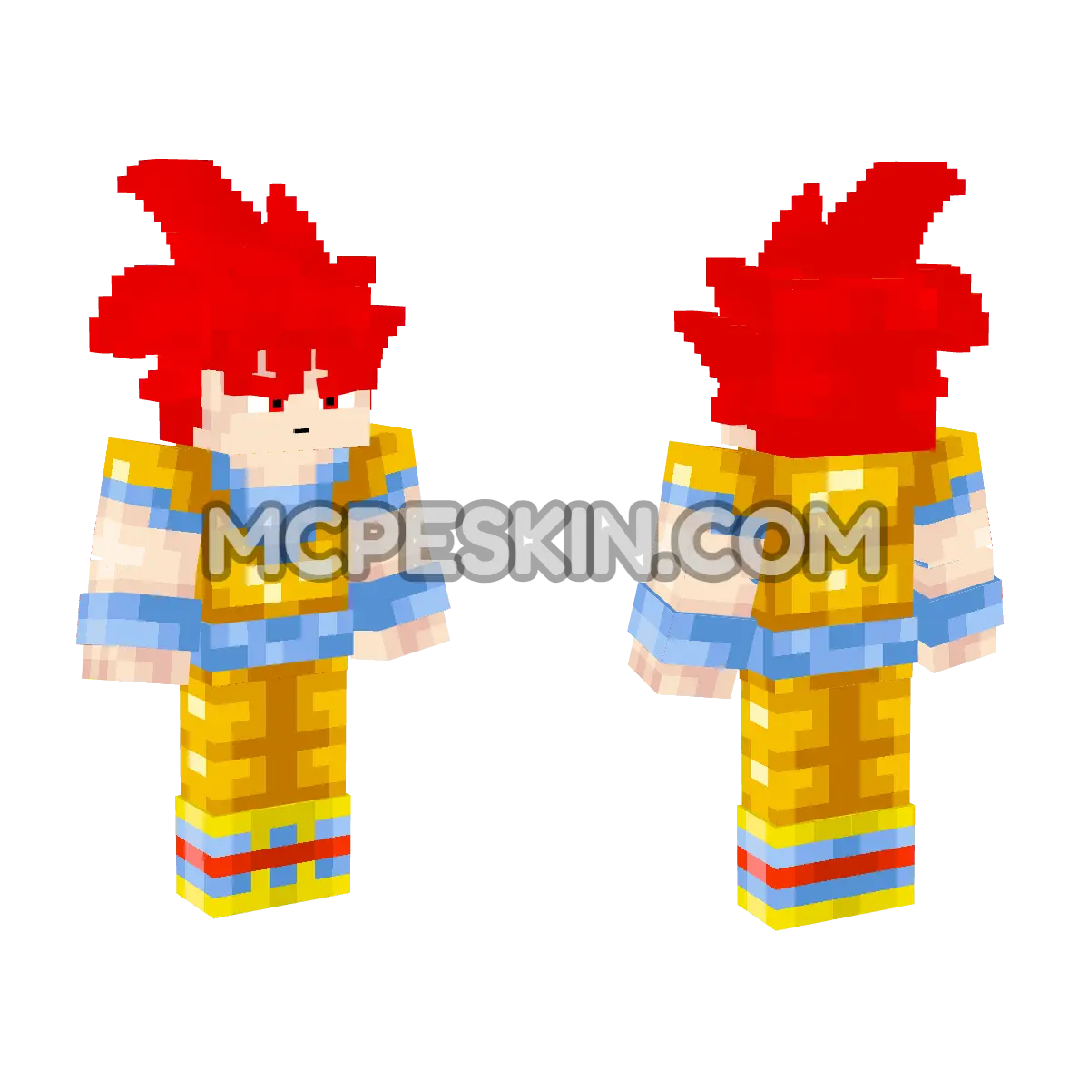Goku God 4D Minecraft Bedrock skin