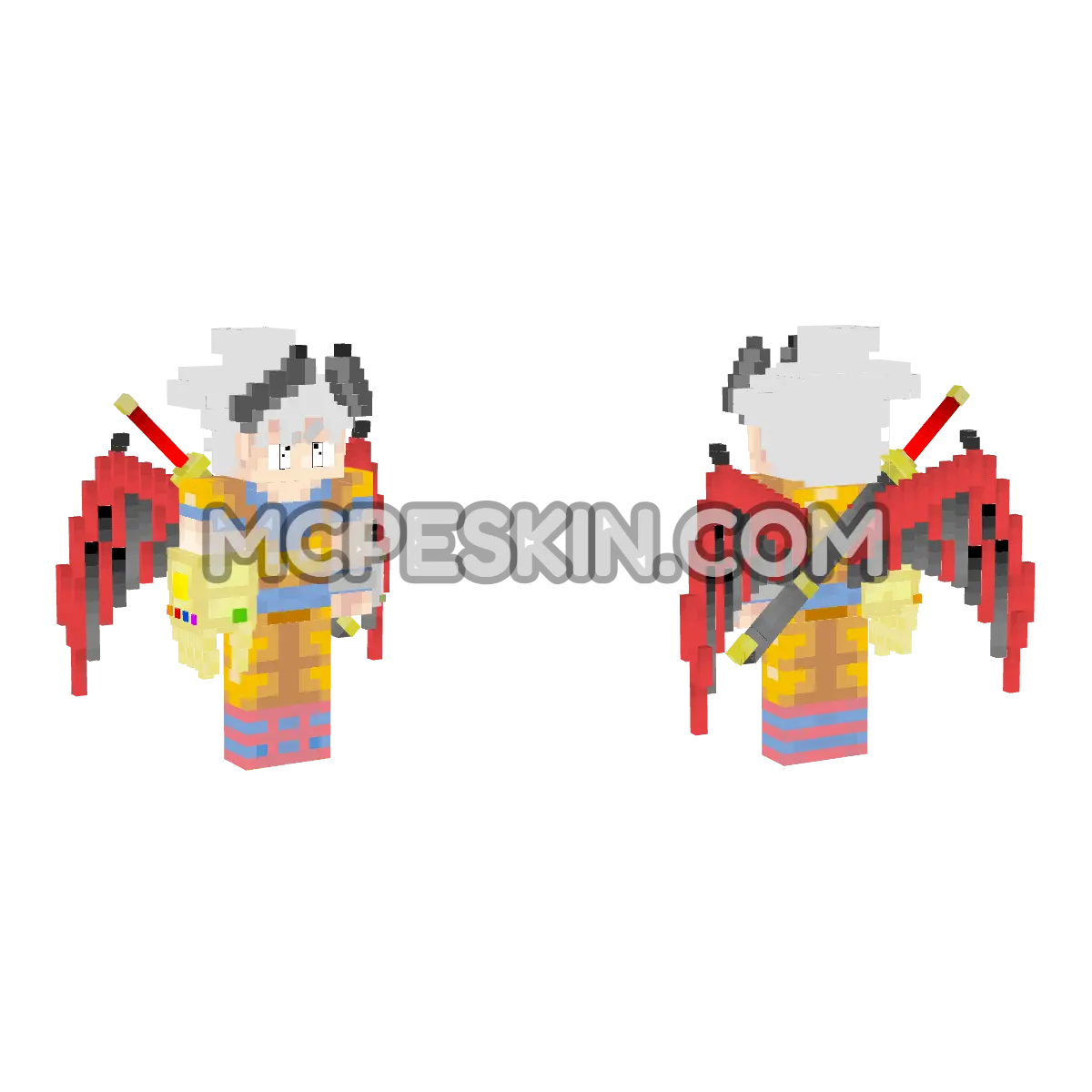 Goku Master 4D Minecraft Bedrock skin