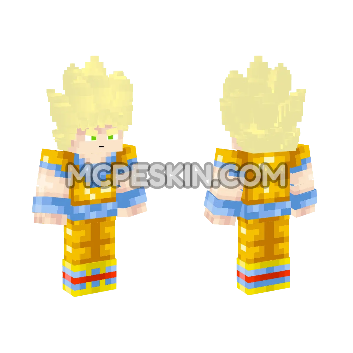 Goku SSJ 4D Minecraft Bedrock skin