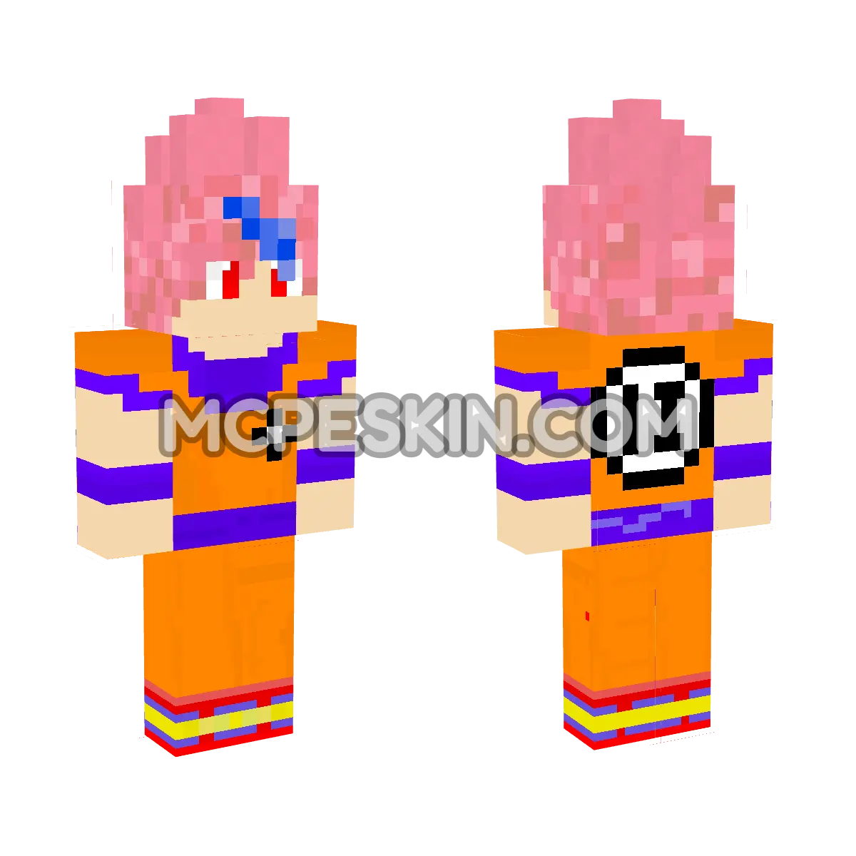 Goku Ssj God 4D Minecraft Bedrock skin