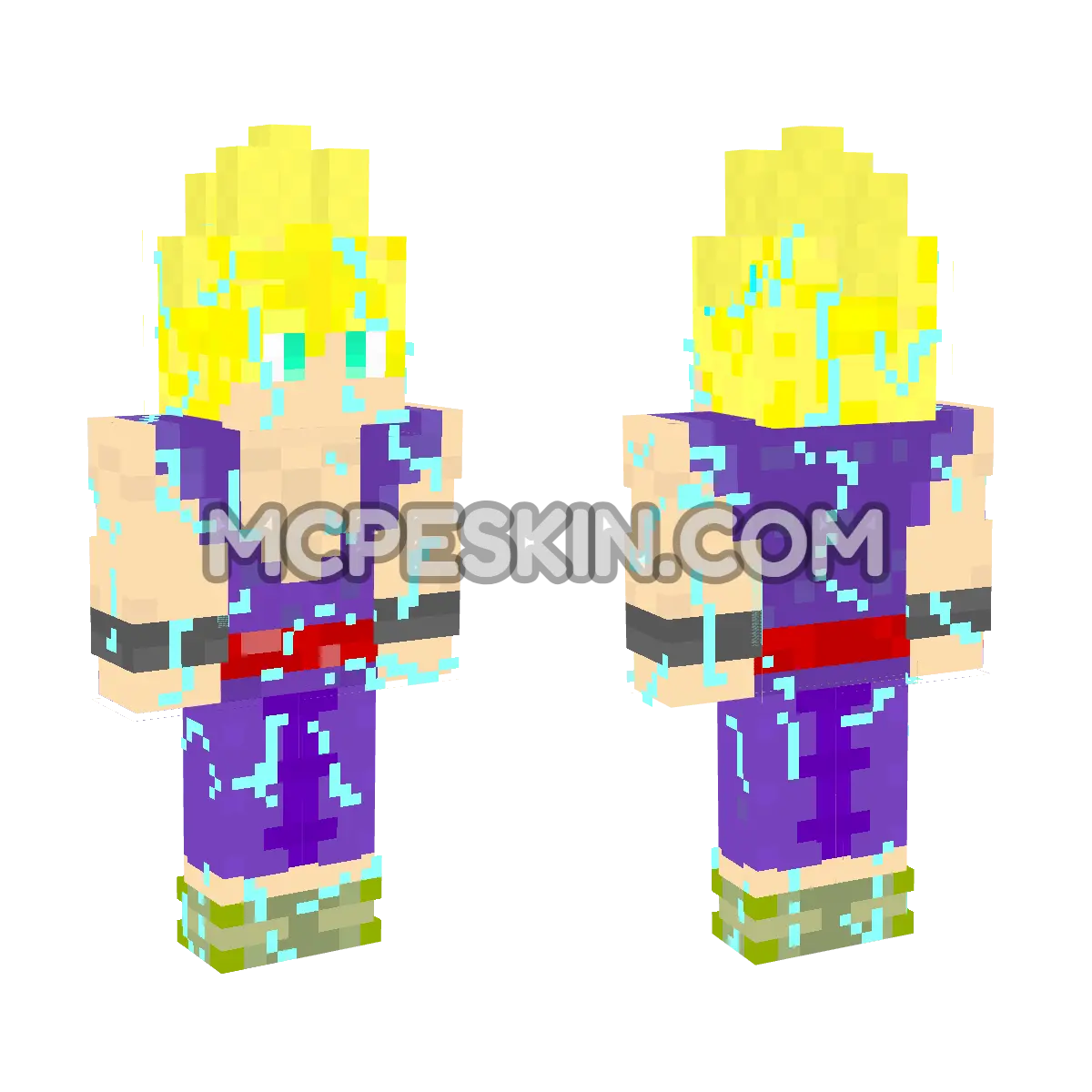 Goku Super 4D Minecraft Bedrock skin