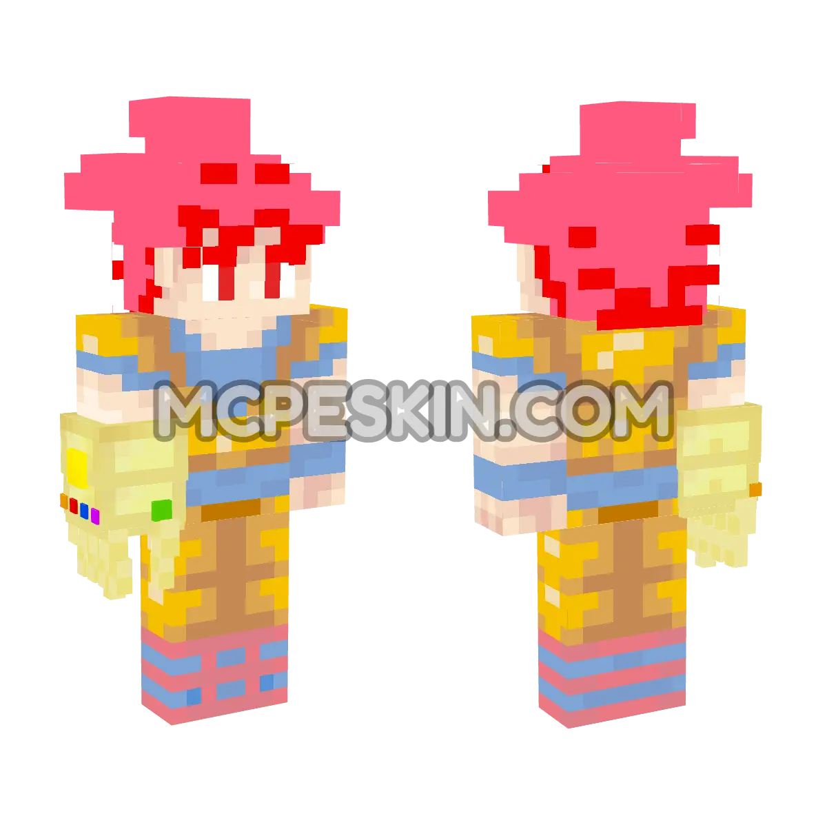 Goku Thanos 1 4D Minecraft Bedrock skin