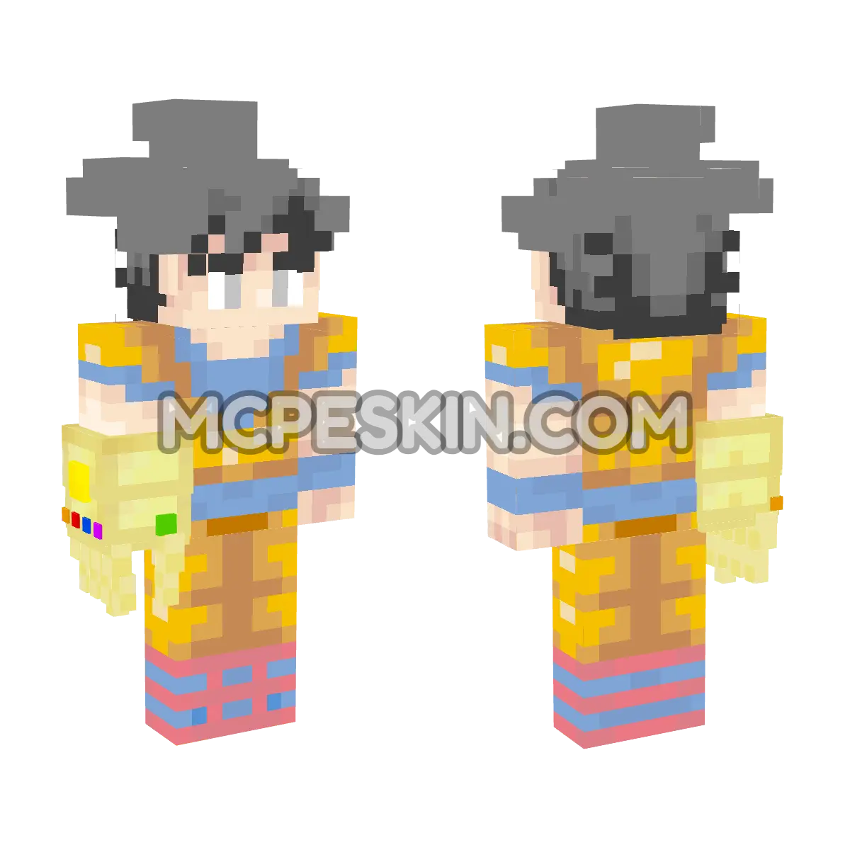 Goku Thanos 4D Minecraft Bedrock skin