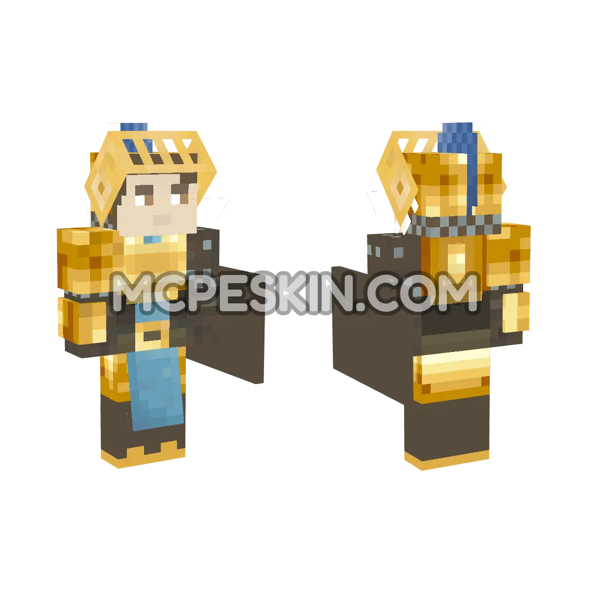 Gold 4D Minecraft Bedrock skin