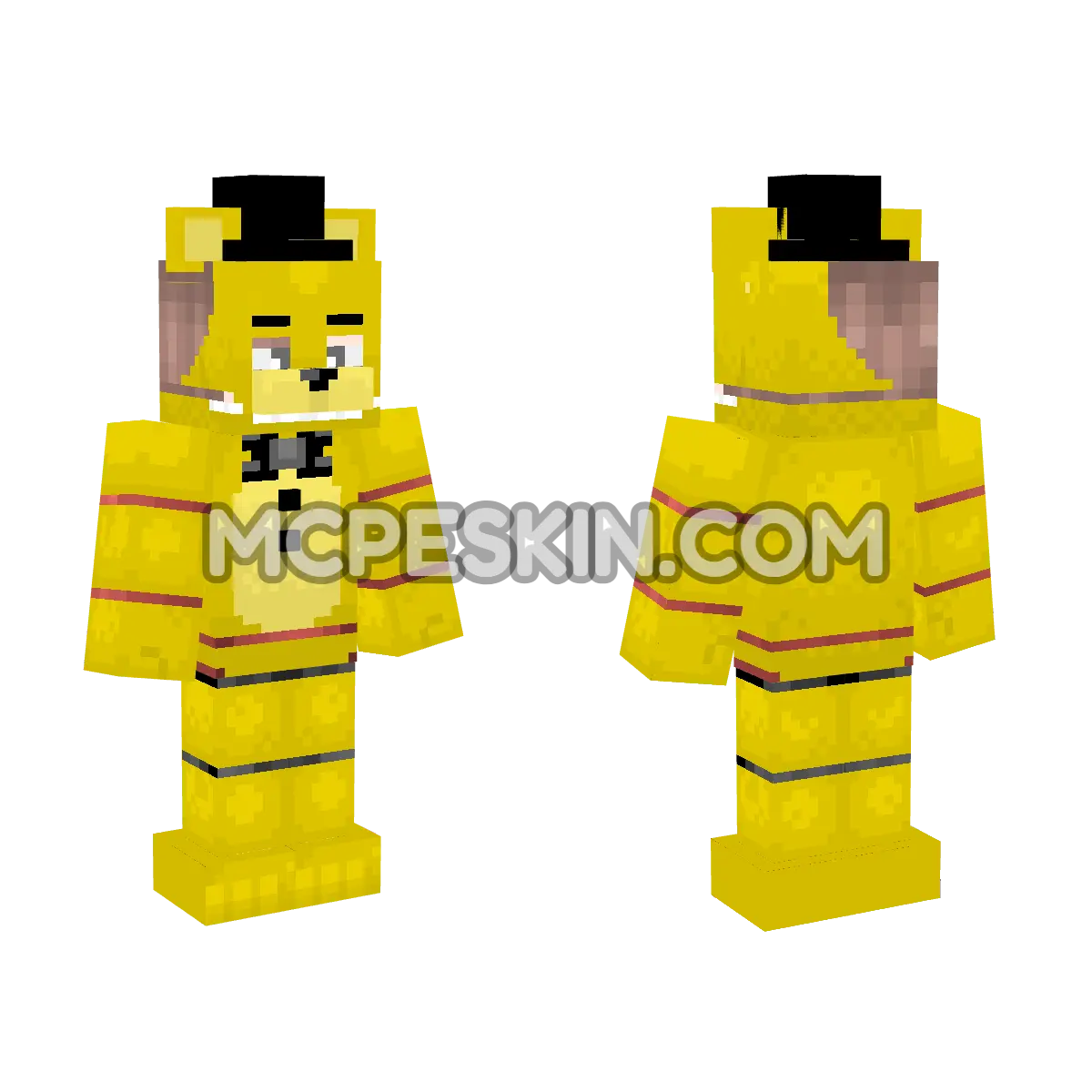 Golden K4L3B 4D Minecraft Bedrock skin