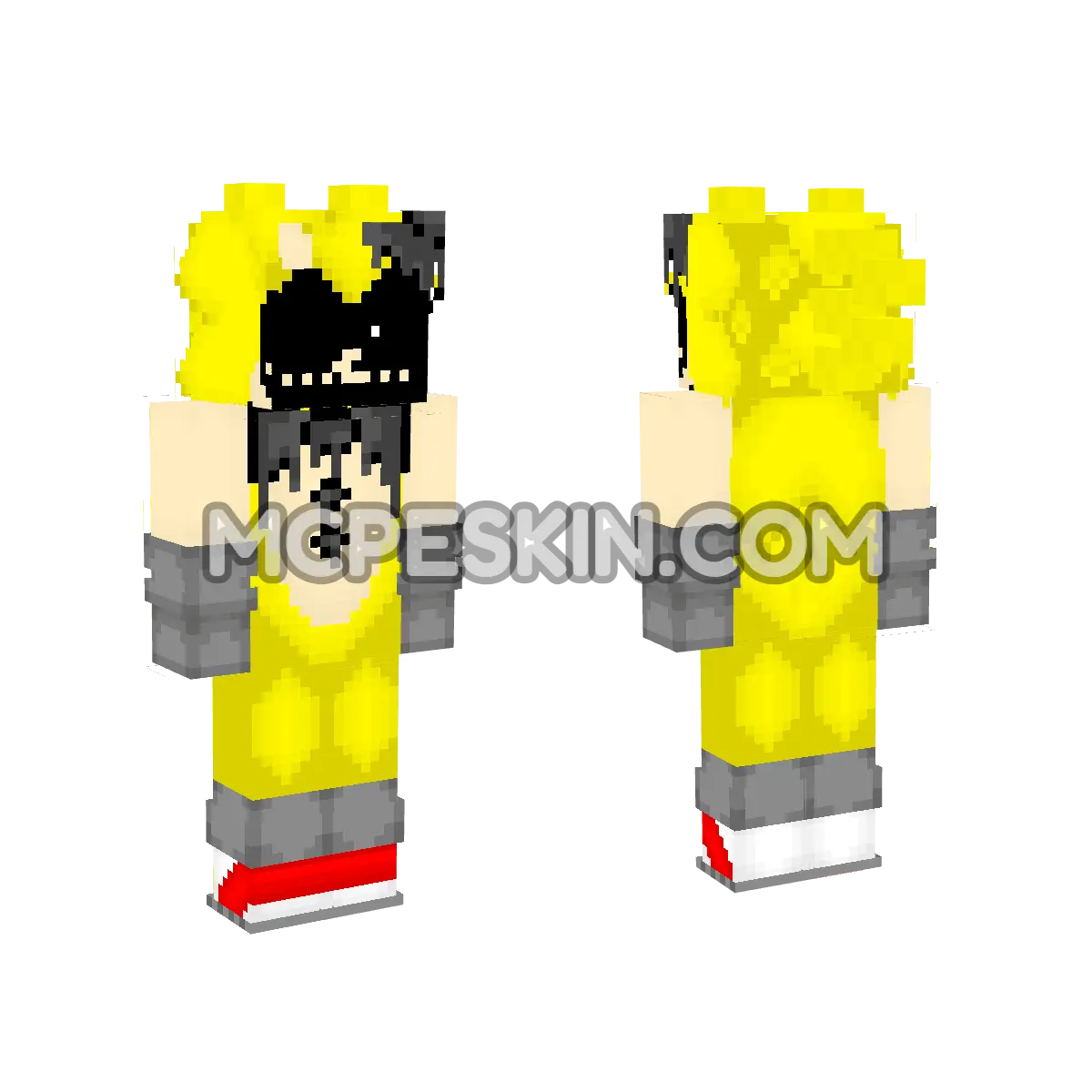 Golden Sonic 4D Minecraft Bedrock skin