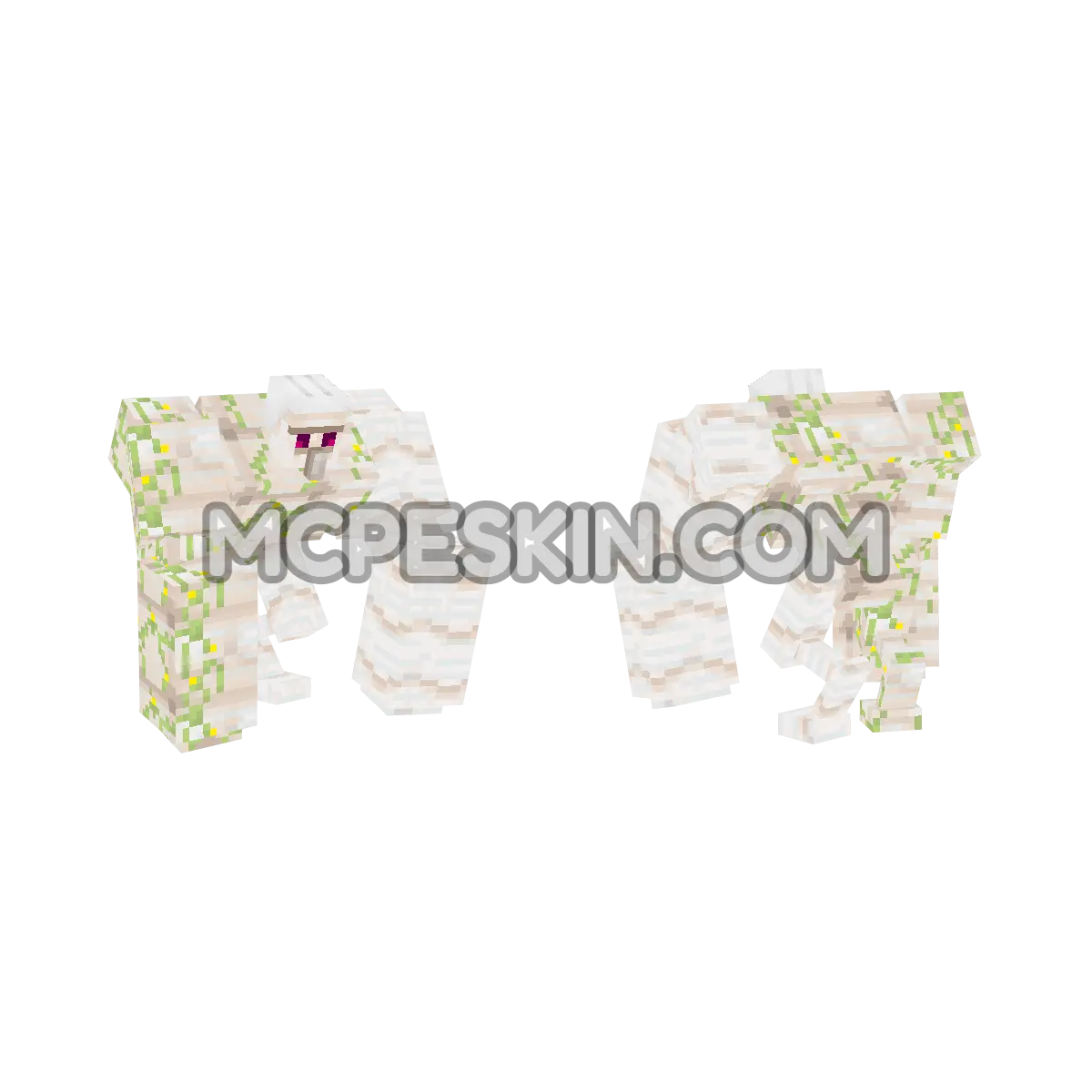 Golem Super Mamado 4D Minecraft Bedrock skin
