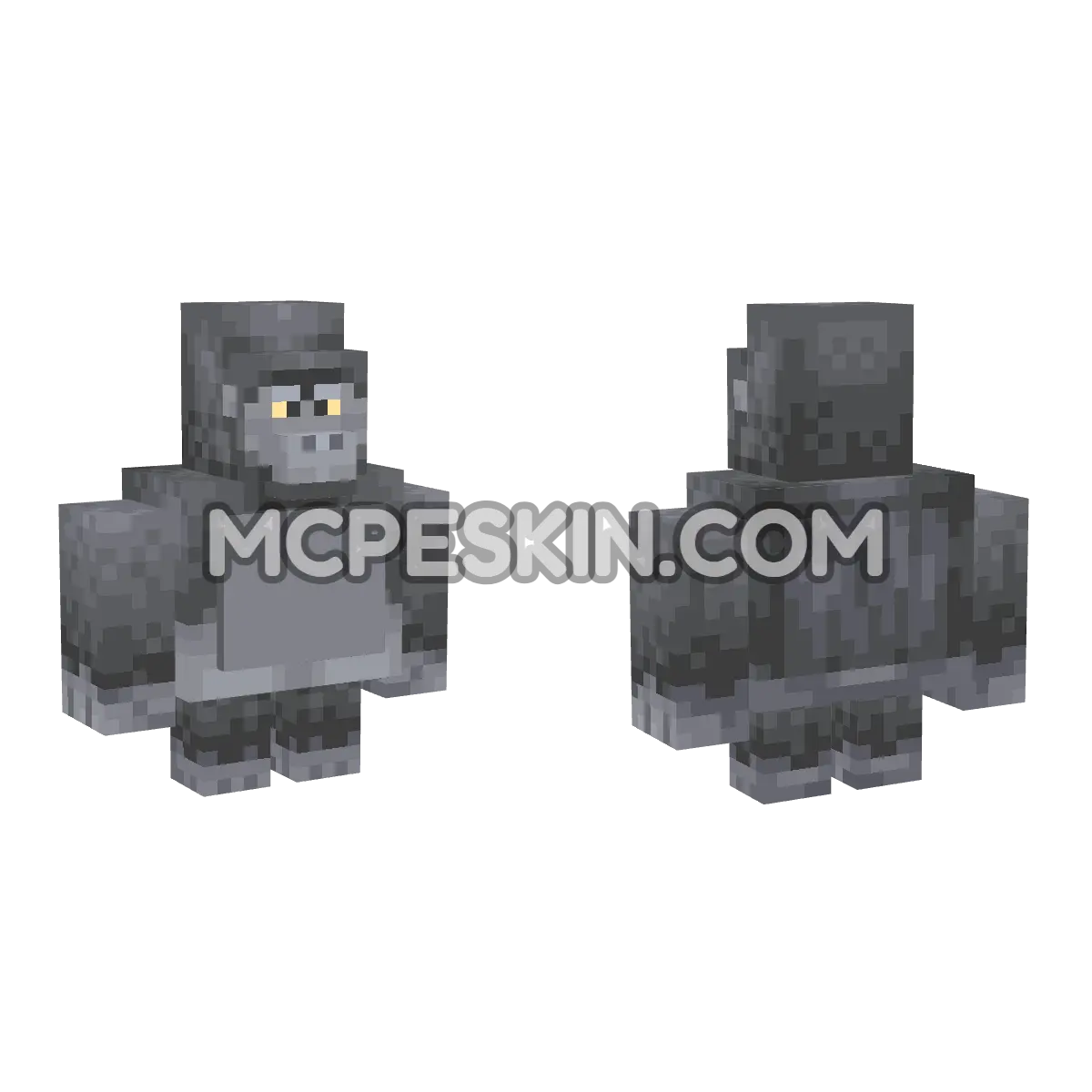 gorilla 4D Minecraft Bedrock skin
