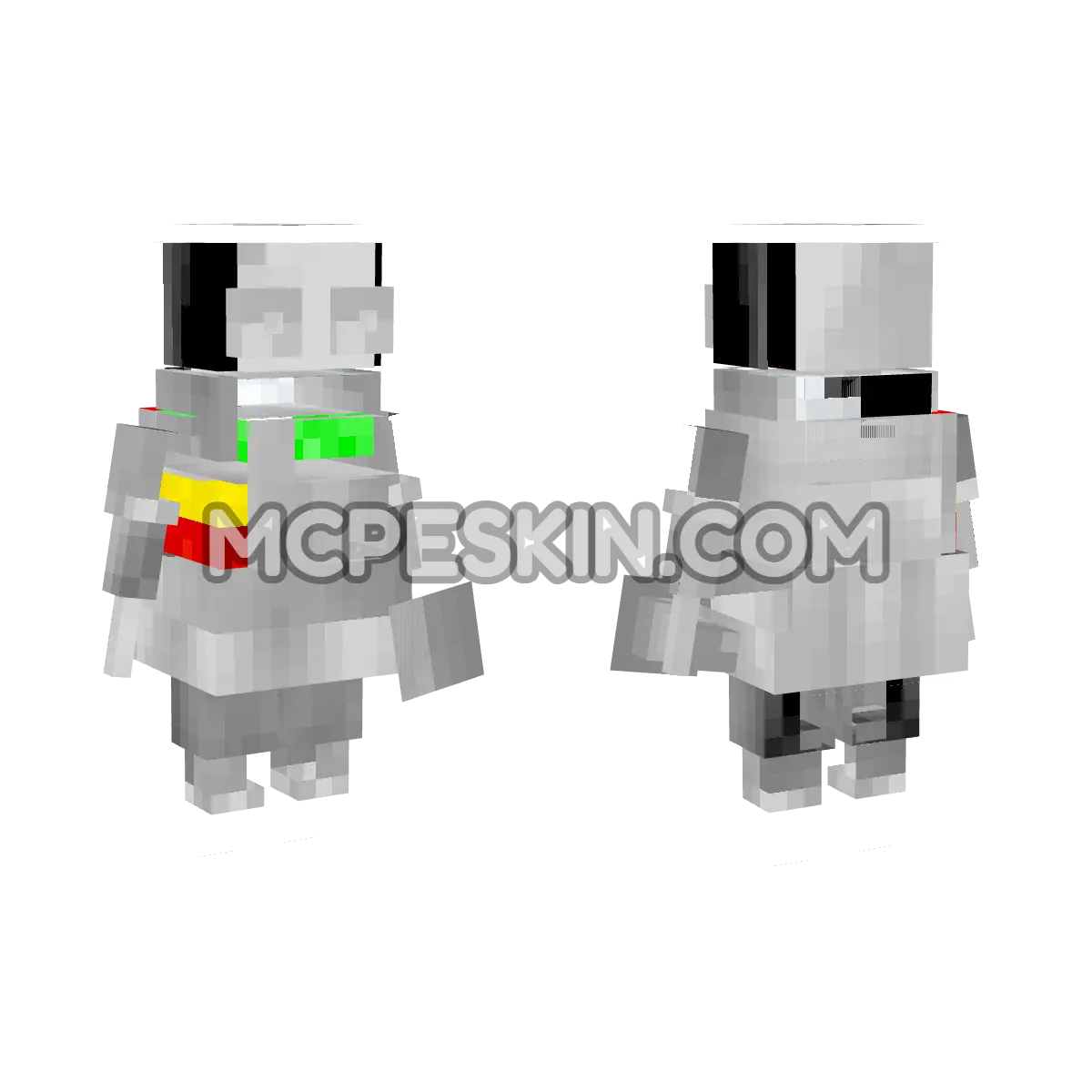 Gray REPO with Lamp 4D Minecraft Bedrock skin