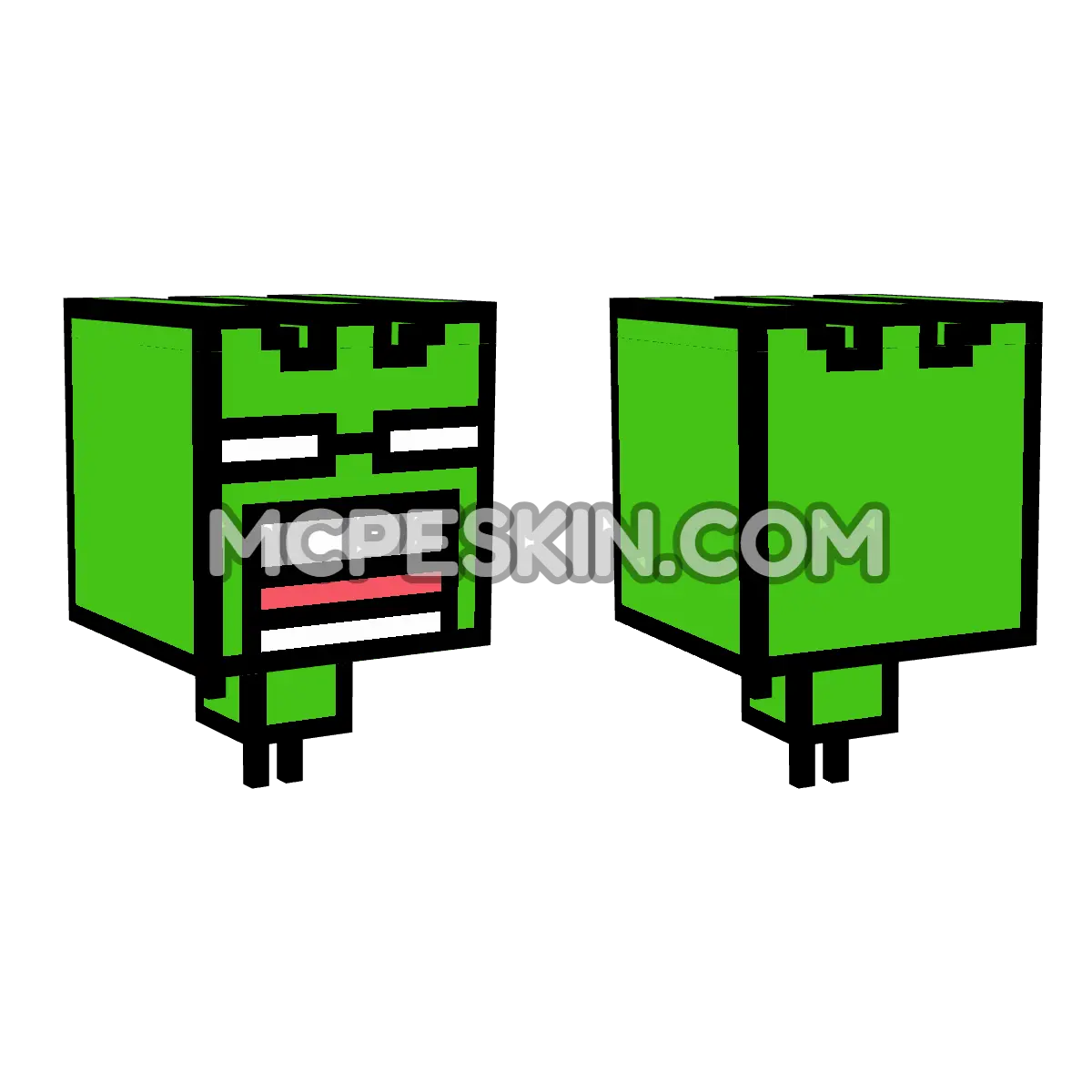 Green Fronk 4D Minecraft Bedrock skin