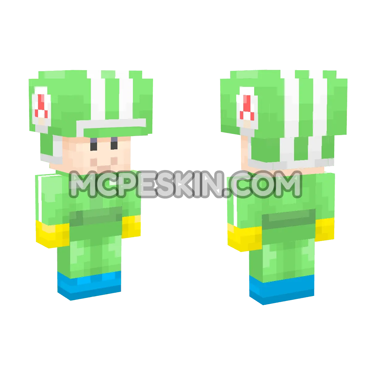 Green Toad (Pit Crew) 4D Minecraft Bedrock skin
