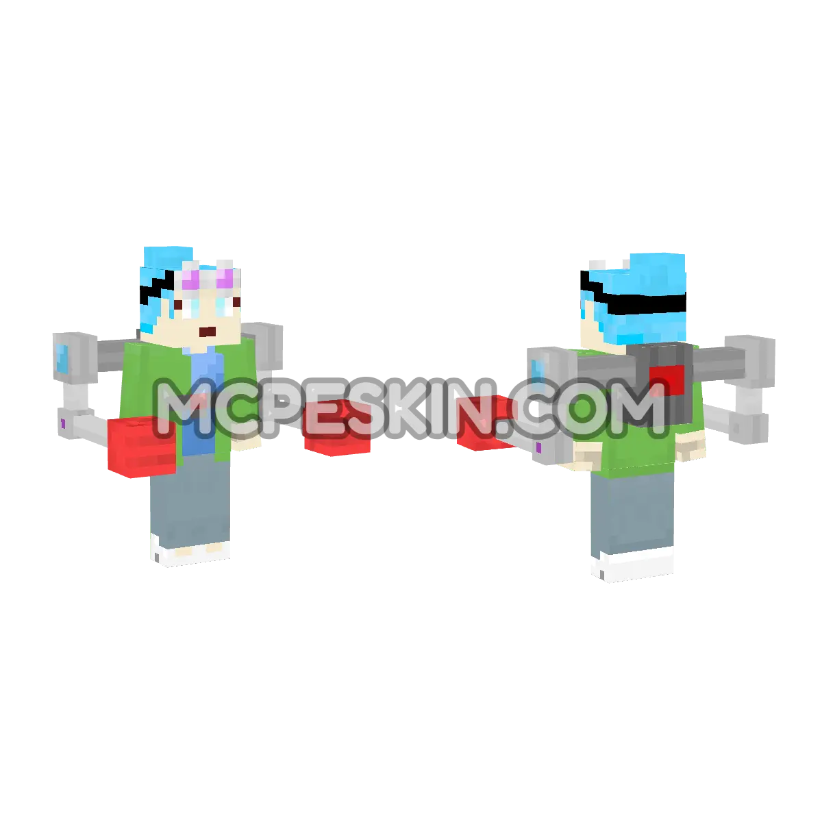 Grils 4D Minecraft Bedrock skin
