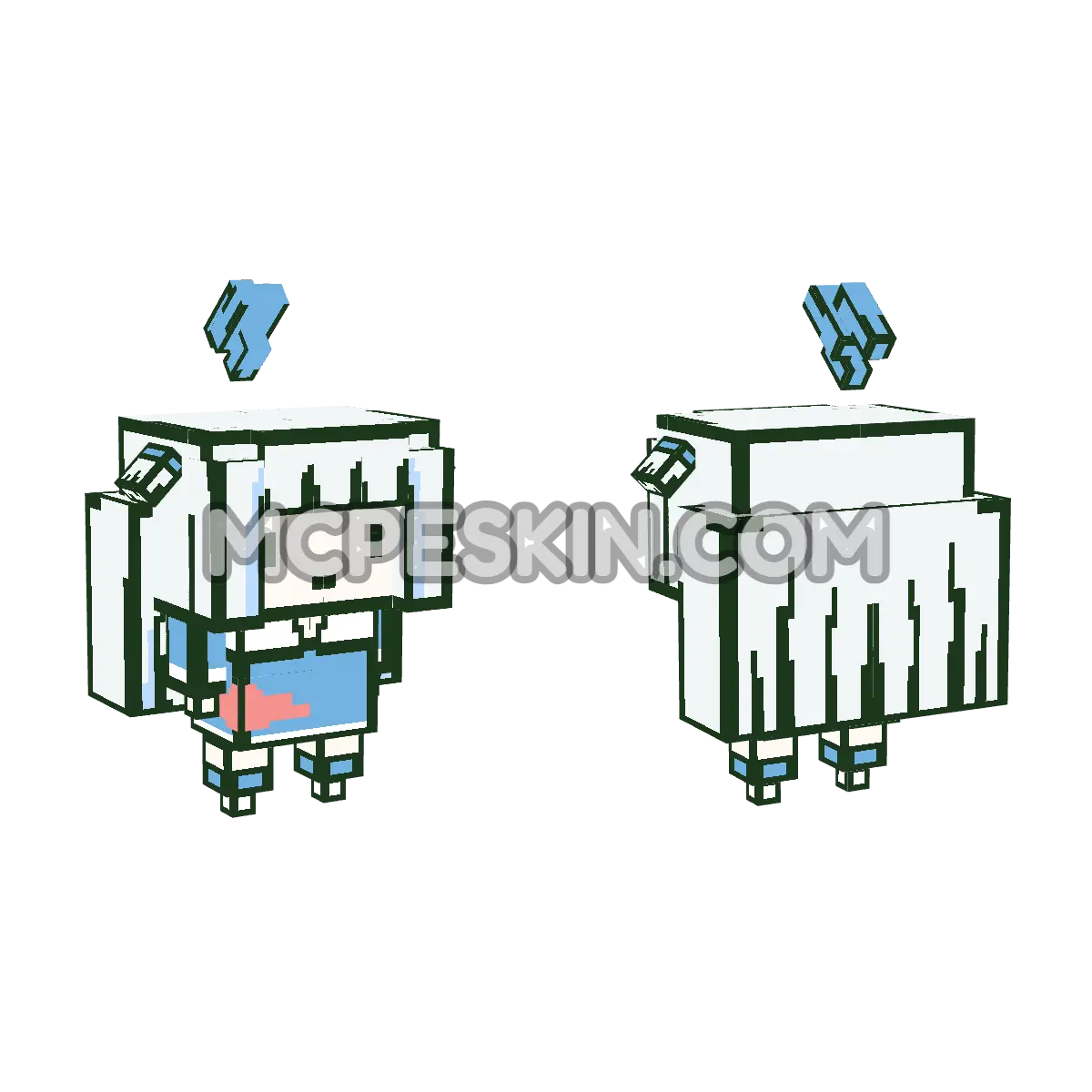 Gura 4D Minecraft Bedrock skin