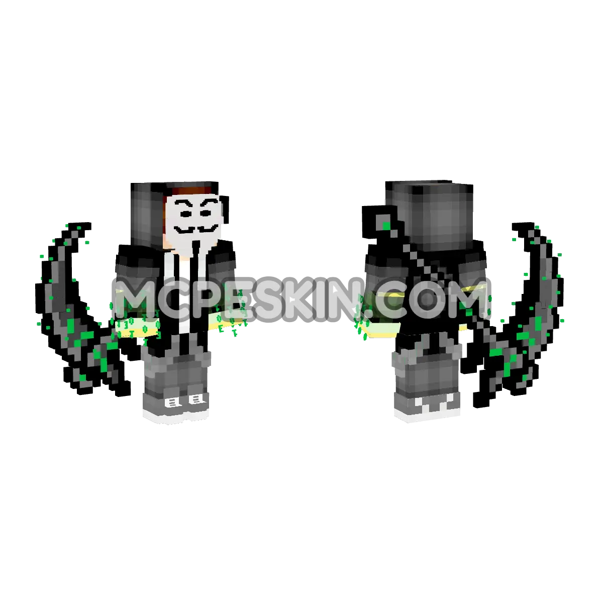 Hacker lvl1 4D Minecraft Bedrock skin