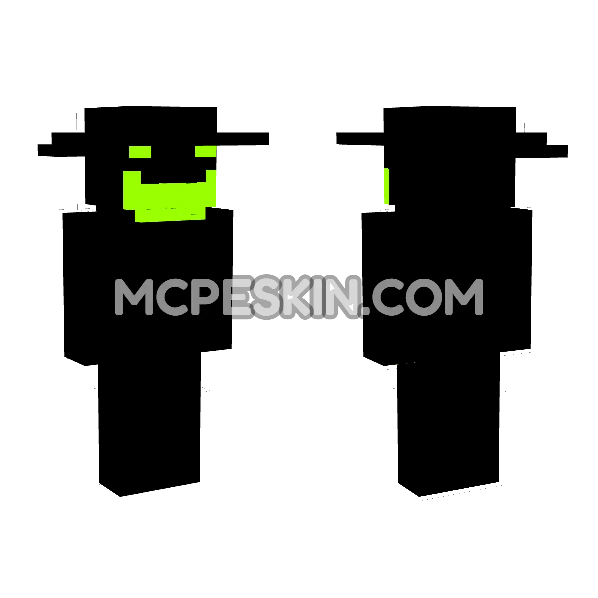 HackerGreen 4D Minecraft Bedrock skin