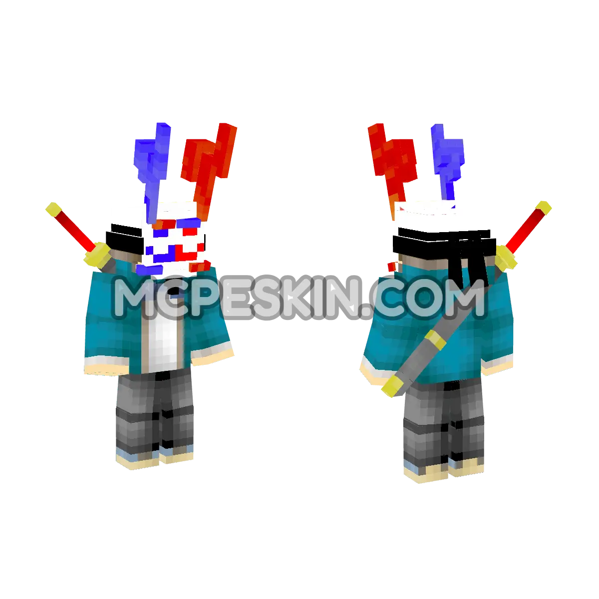 Hackers 4D Minecraft Bedrock skin