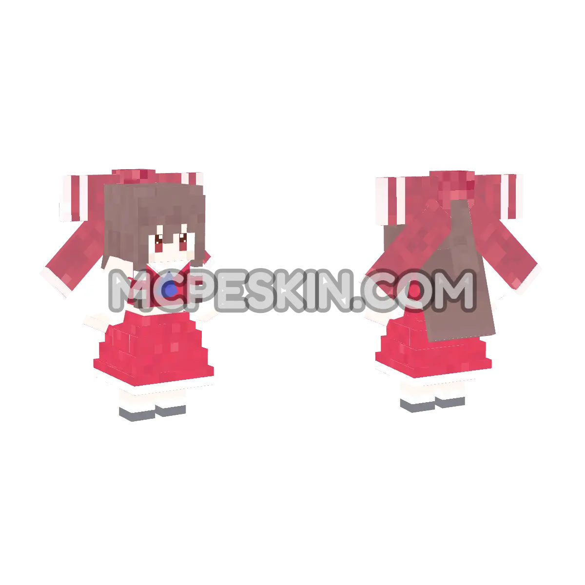 Hakurei 4D Minecraft Bedrock skin