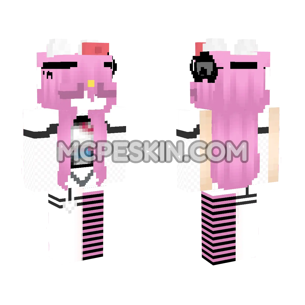 Hello Kitty 17 4D Minecraft Bedrock skin