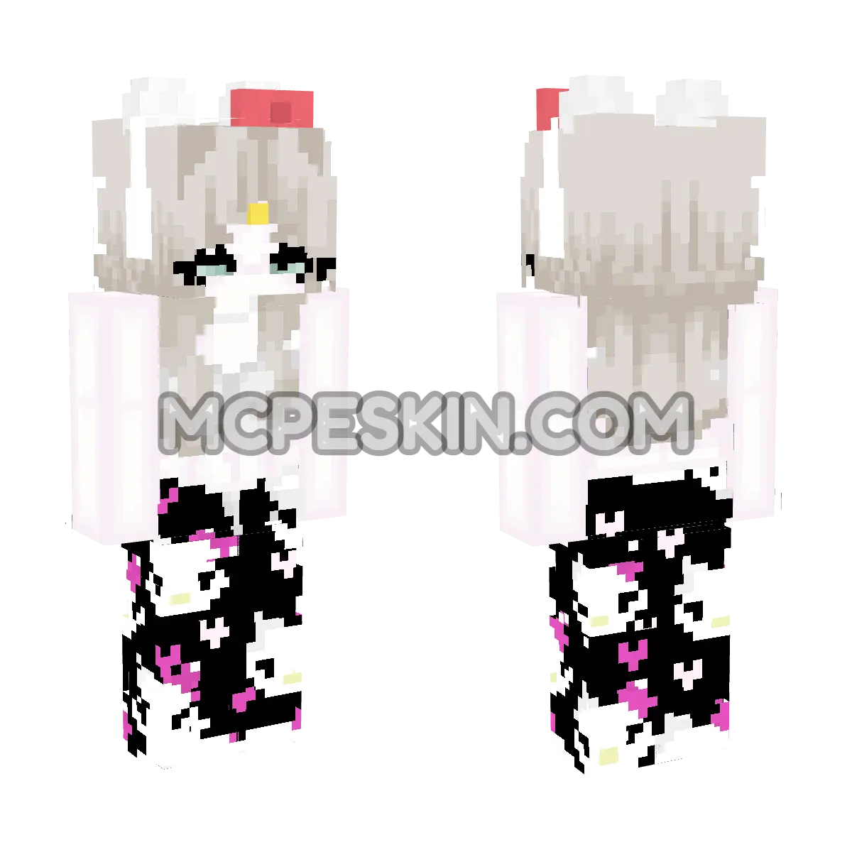 Hello Kitty 23 4D Minecraft Bedrock skin
