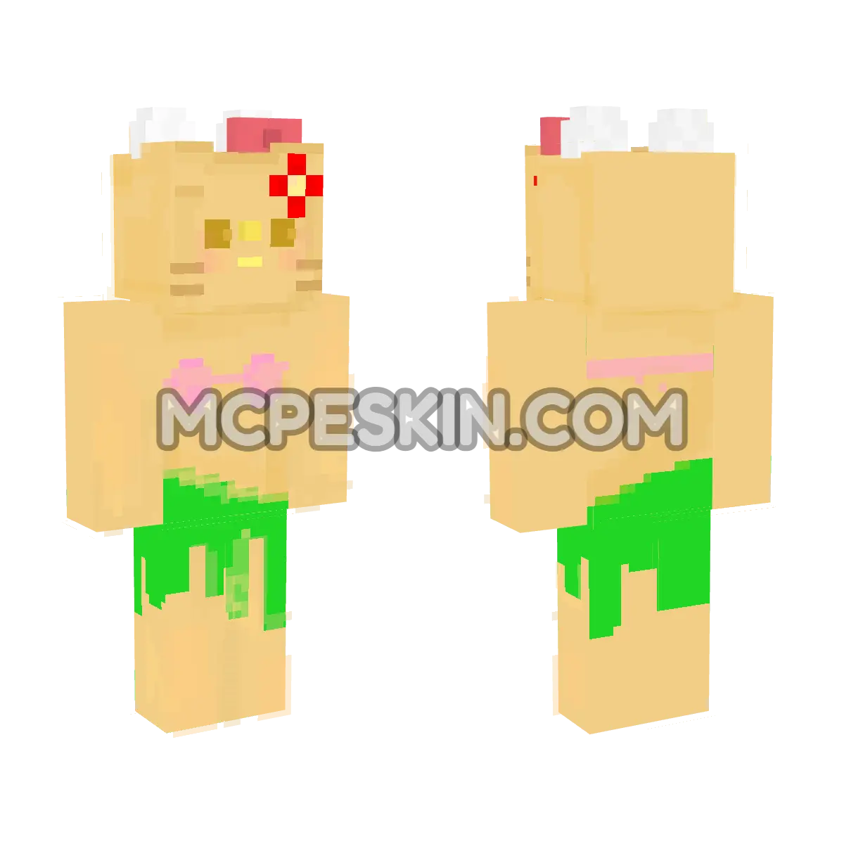 Hello Kitty 3 4D Minecraft Bedrock skin