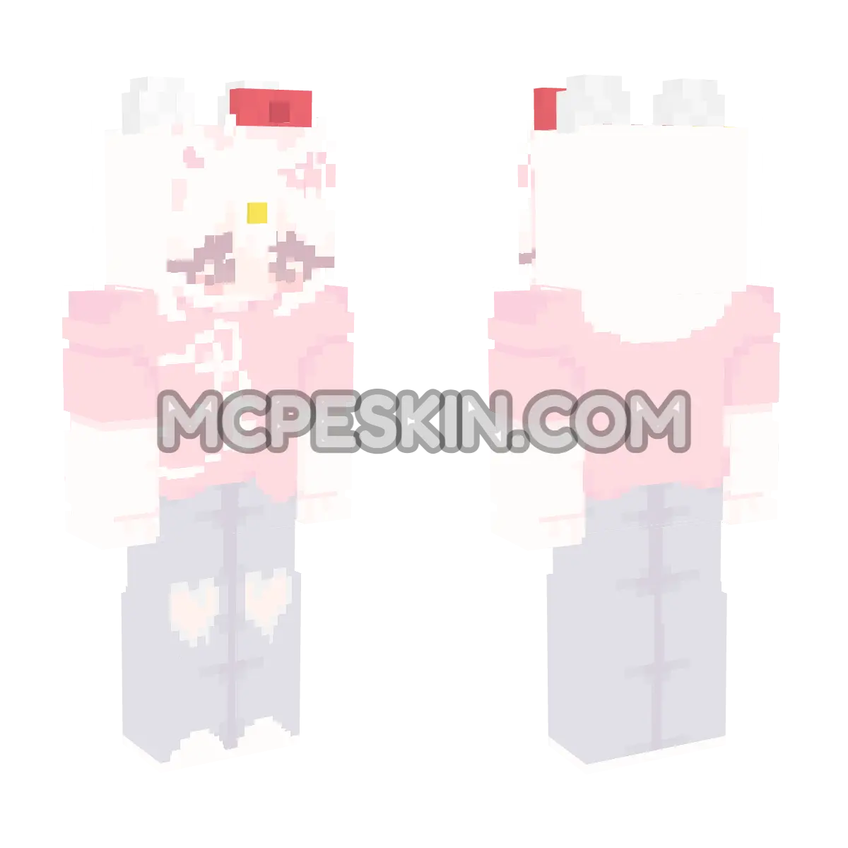 Hello Kitty 6 4D Minecraft Bedrock skin