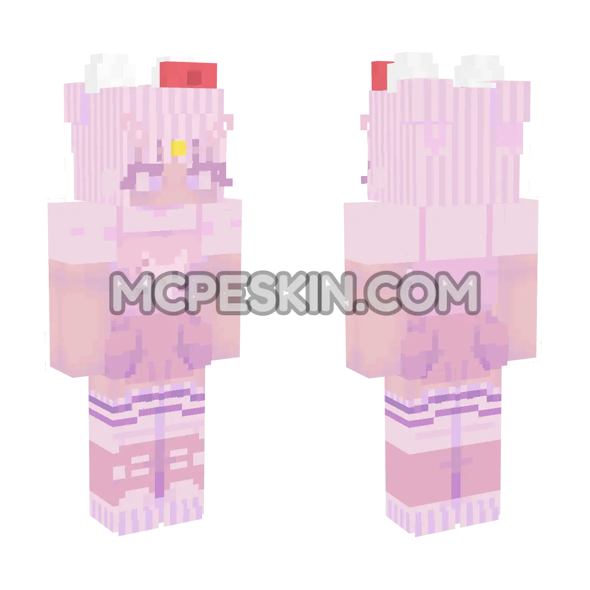 Hello Kitty 7 4D Minecraft Bedrock skin