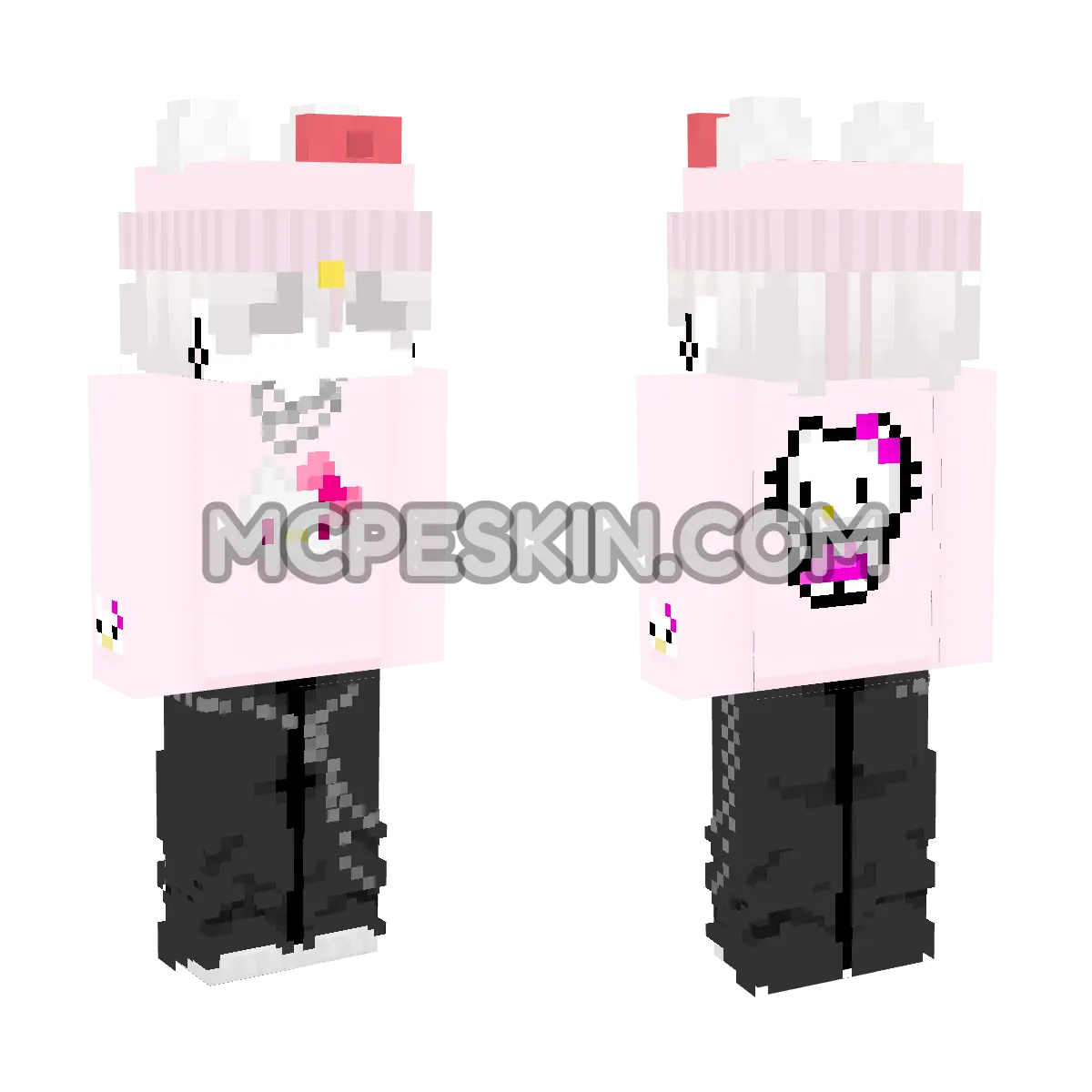 Hello Kitty Eboy 2 4D Minecraft Bedrock skin