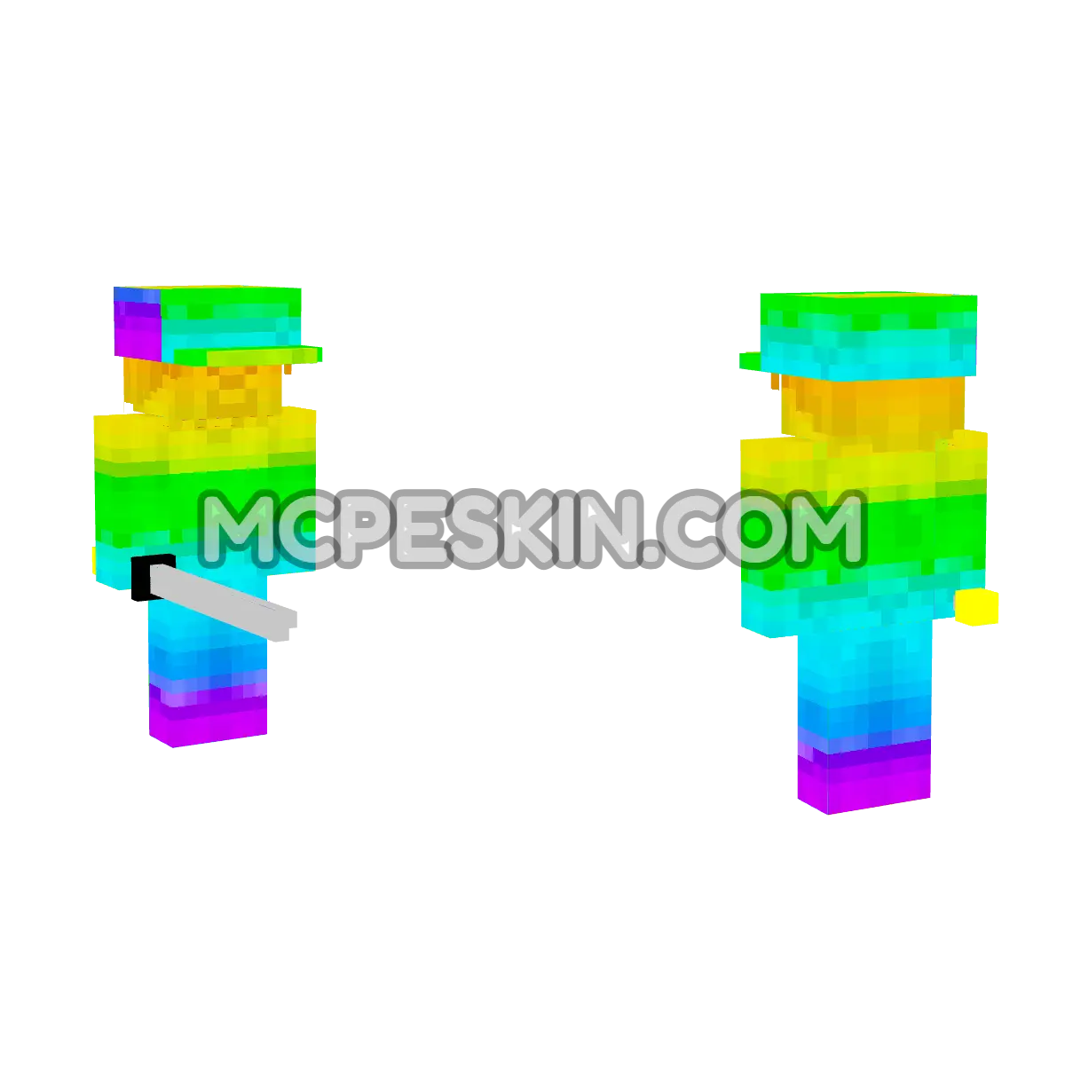 Hey Rainbow 4D Minecraft Bedrock skin