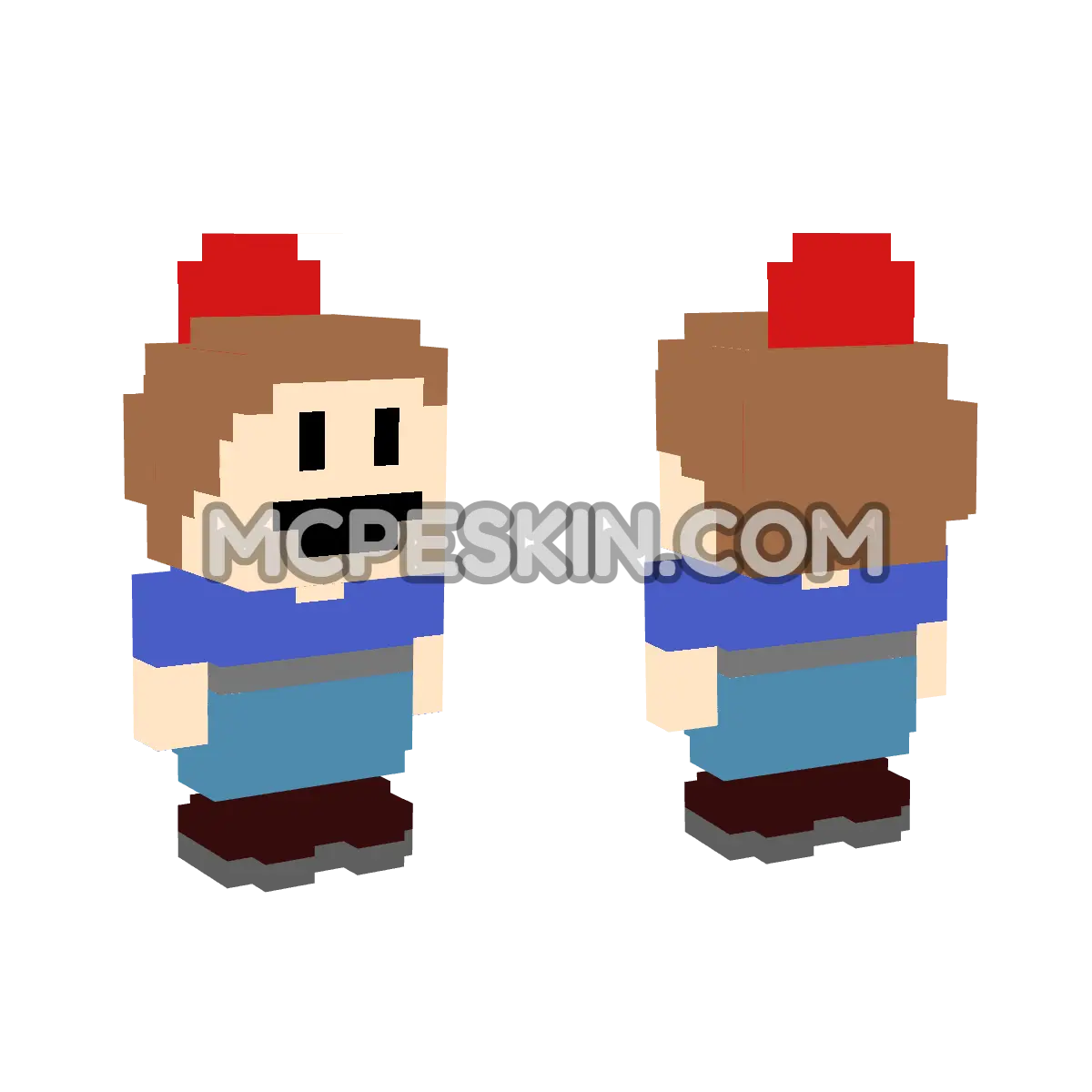 I Wanna Be The Guy: The Kid 4D Minecraft Bedrock skin