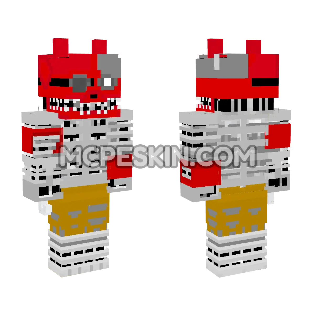 Ignited Foxy Cosplay 4D Minecraft Bedrock skin