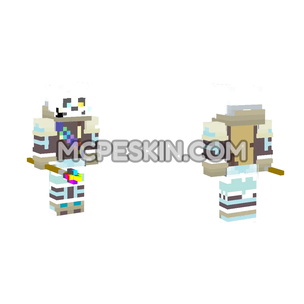 Ink Sans By NadaNaun 4D Minecraft Bedrock skin
