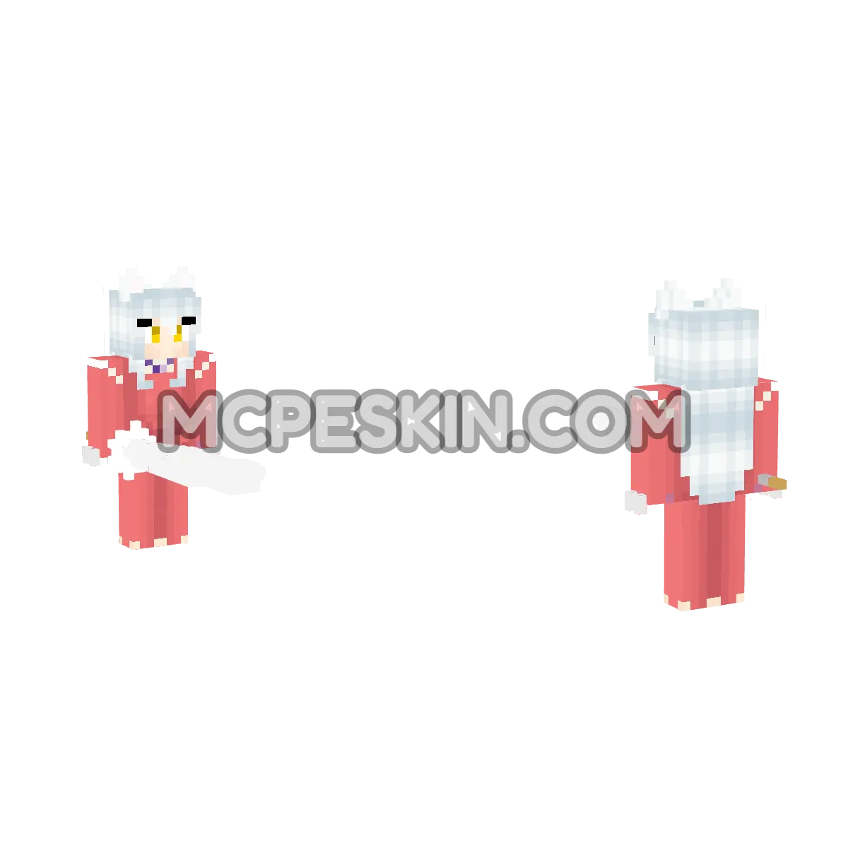 Inuyasha By DFF 4D Minecraft Bedrock skin