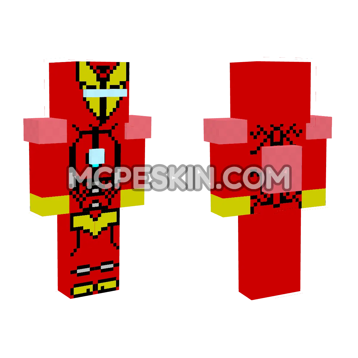 Iron Man 7 4D Minecraft Bedrock skin