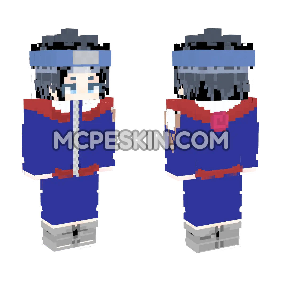Kid Naruto 4D Minecraft Bedrock skin