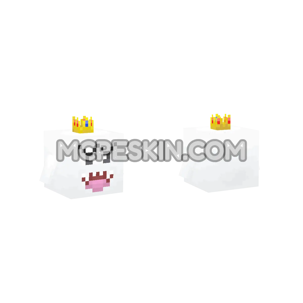 King Boo 4D Minecraft Bedrock skin