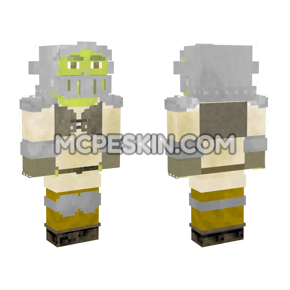 Knight Shrek 4D Minecraft Bedrock skin