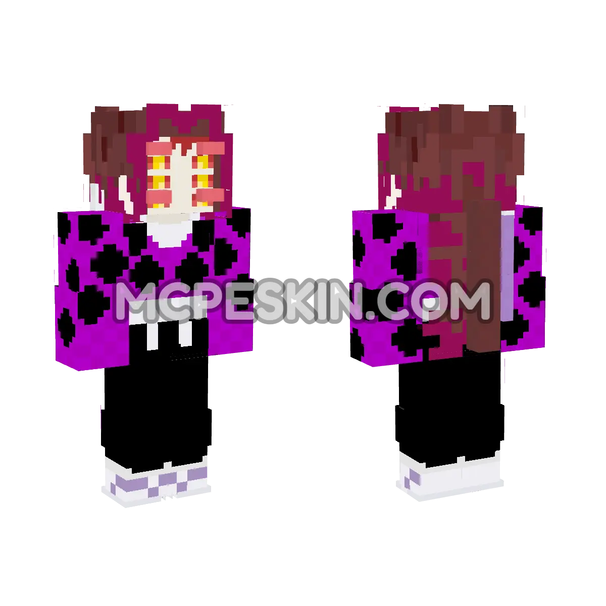 Kokushibo 7 4D Minecraft Bedrock skin