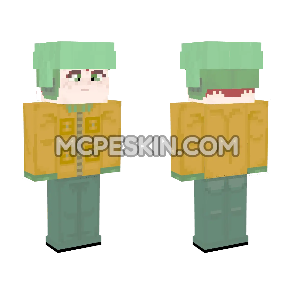 Kyle South Park 4D Minecraft Bedrock skin