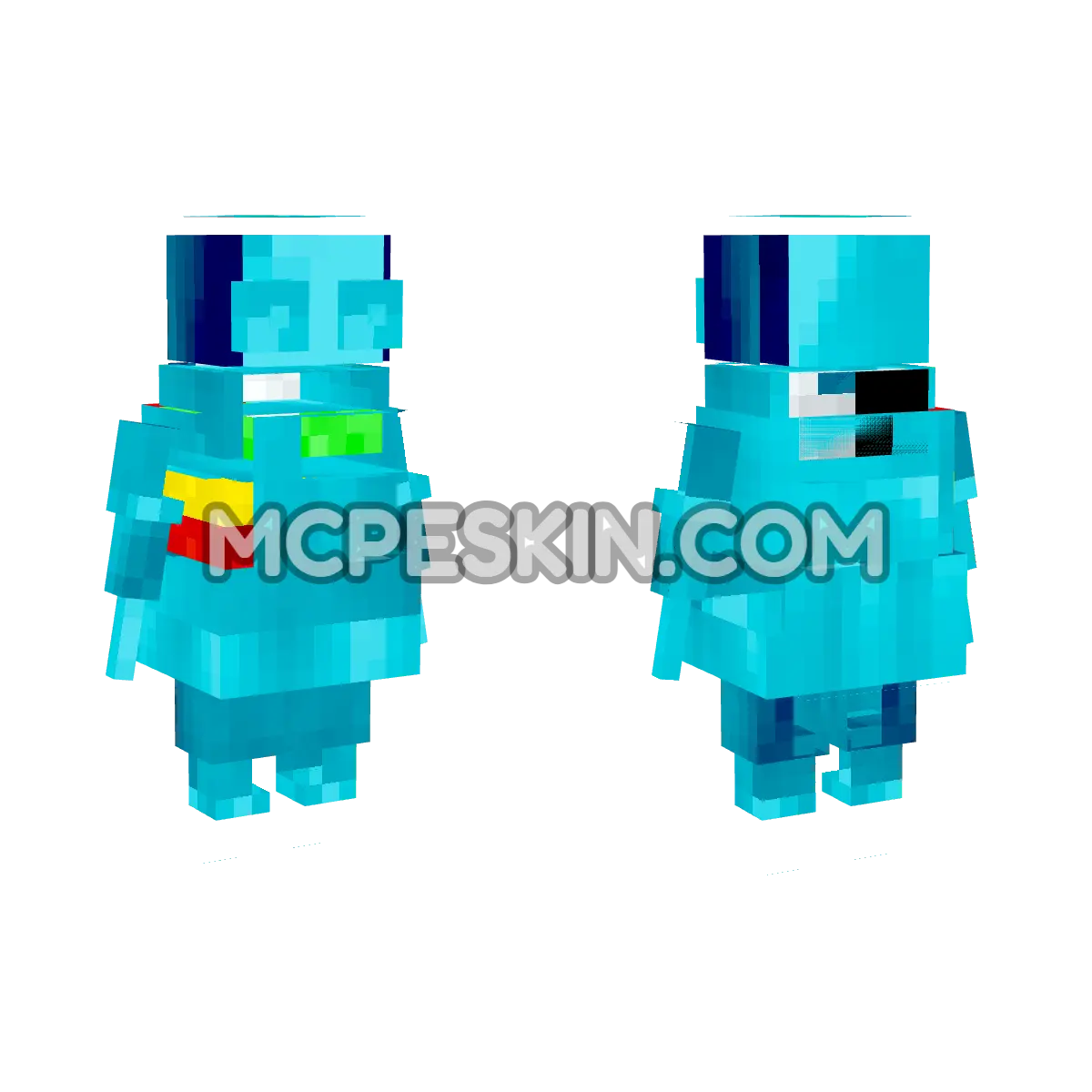 Light Blue REPO 4D Minecraft Bedrock skin