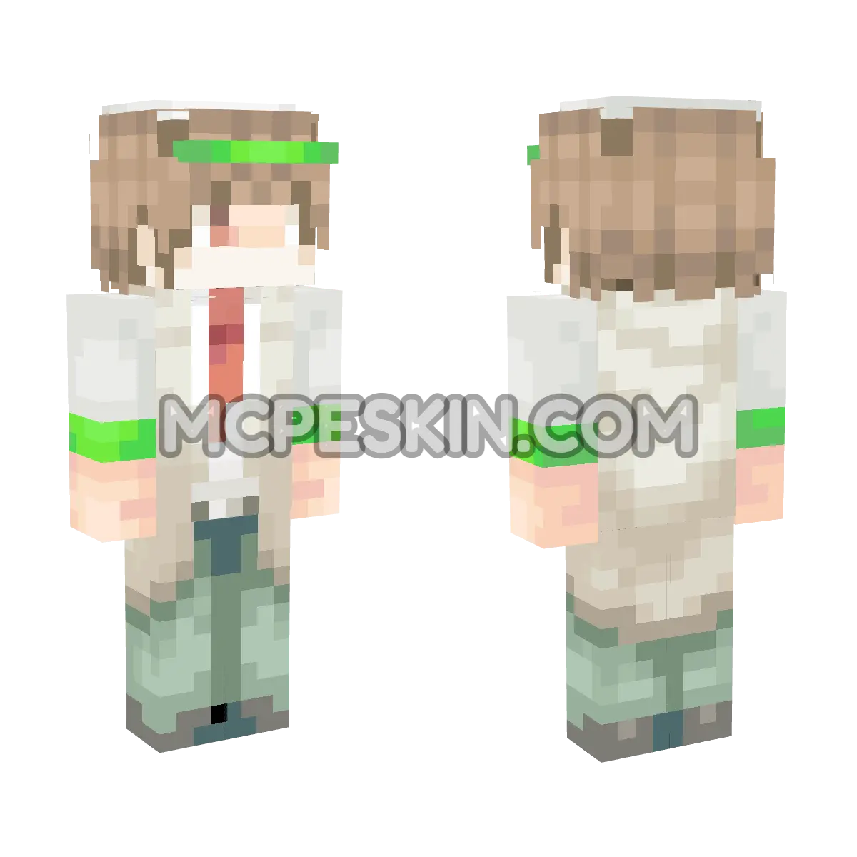 Light Yagami with Chef Hat 4D Minecraft Bedrock skin
