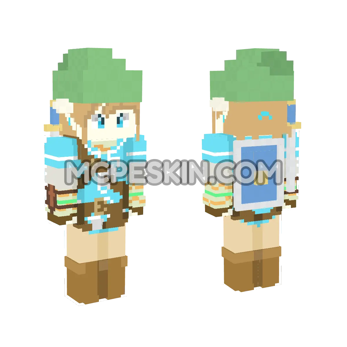 Link Botw 4D Minecraft Bedrock skin
