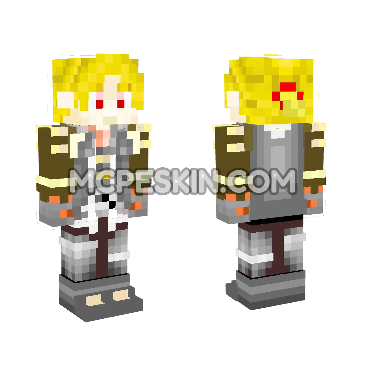 Link (Diluc Cosplay) 4D Minecraft Bedrock skin