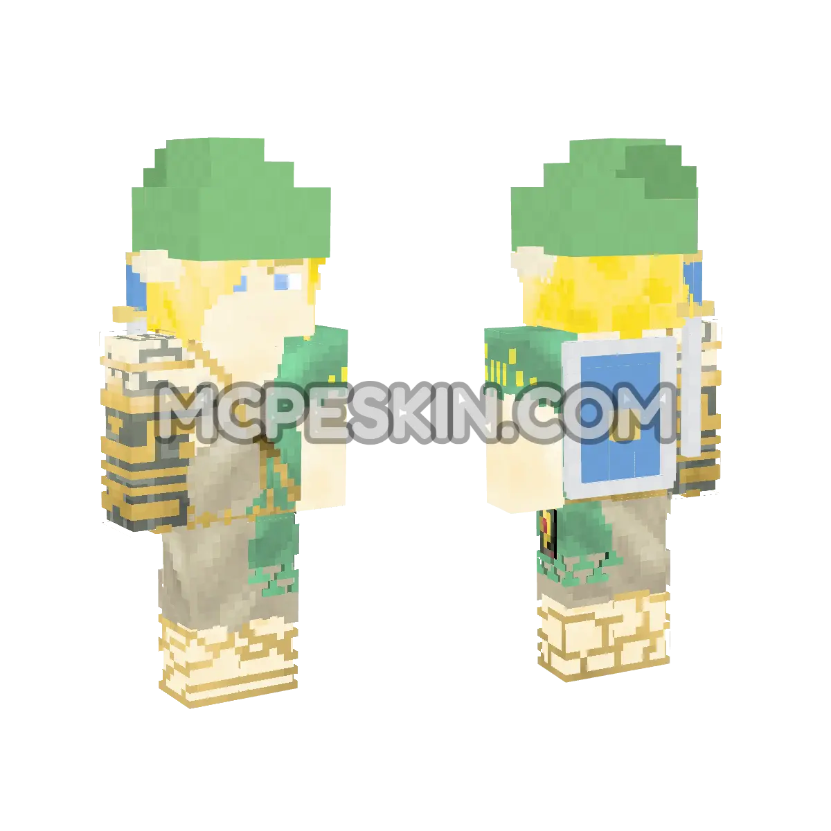 Link Tears Kingdom 2 4D Minecraft Bedrock skin