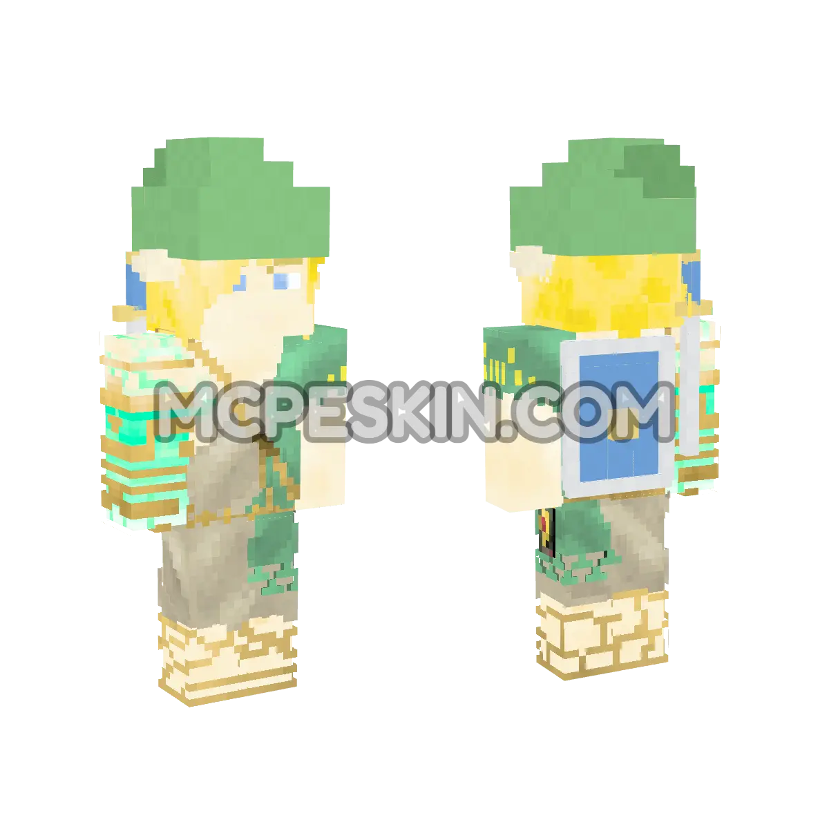 Link Tears Kingdom 4D Minecraft Bedrock skin