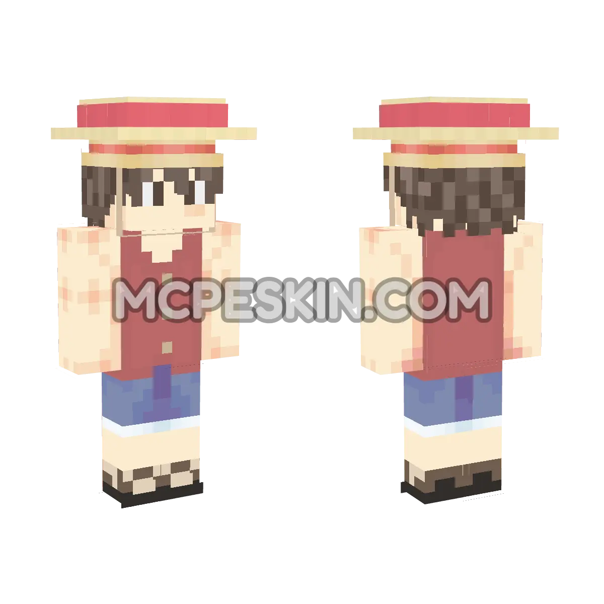 Luffy 3 4D Minecraft Bedrock skin
