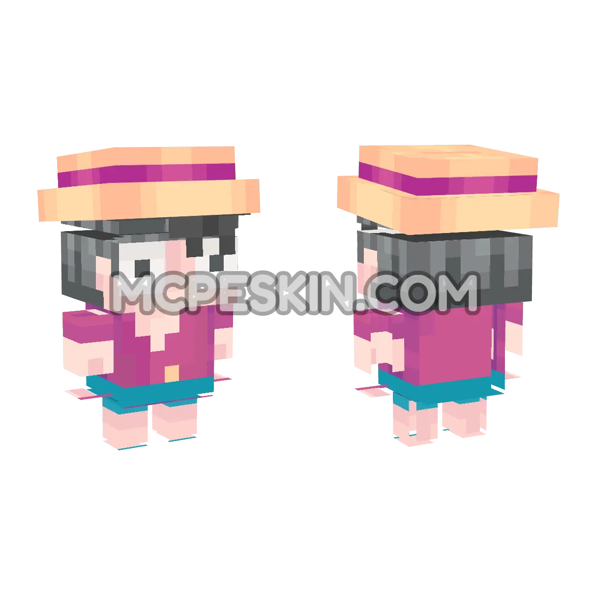 luffy 4D Minecraft Bedrock skin