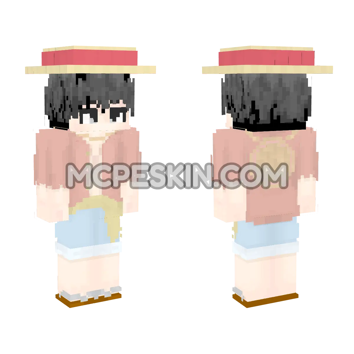 Luffy Gear 2 4D Minecraft Bedrock skin
