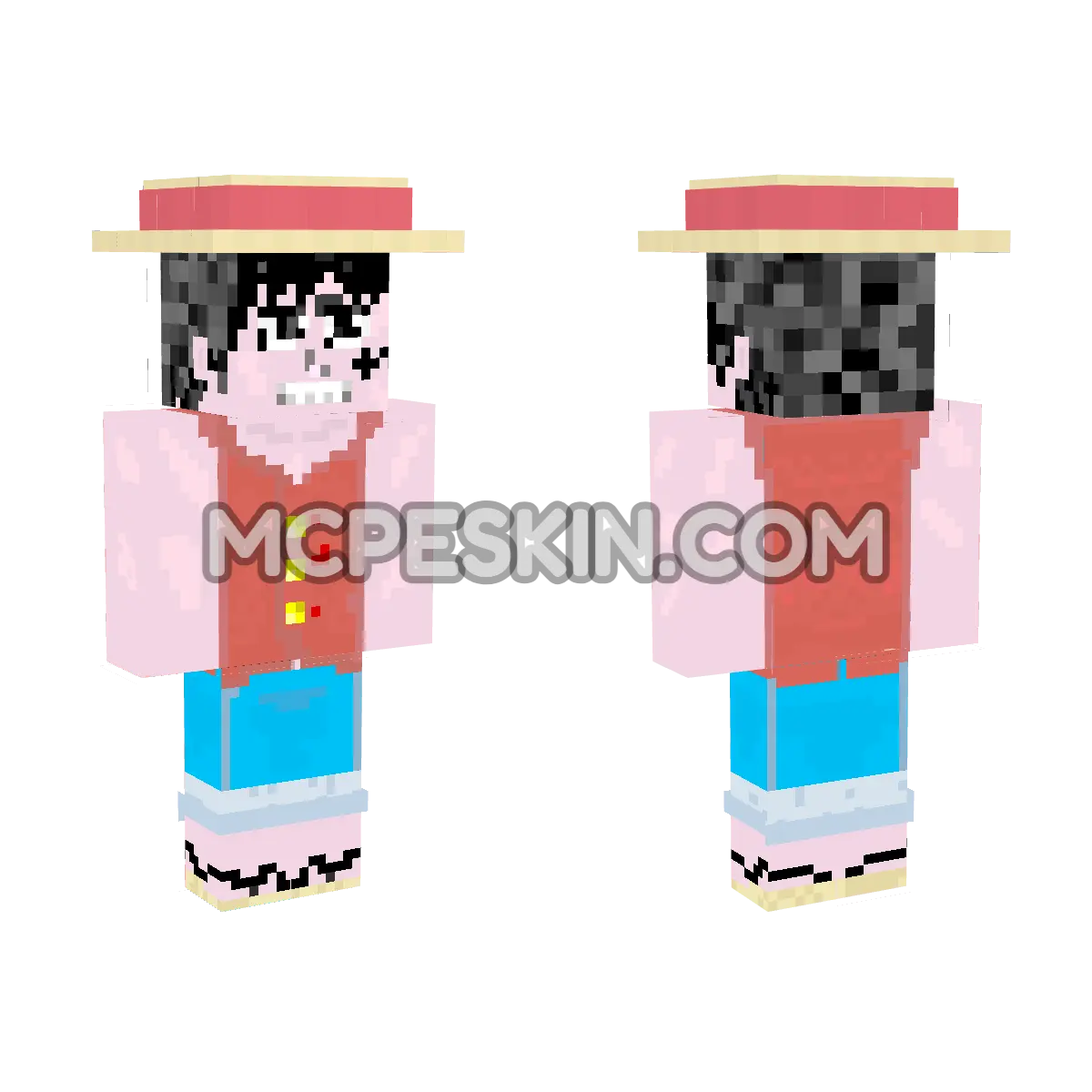 Luffy Gear 4D Minecraft Bedrock skin