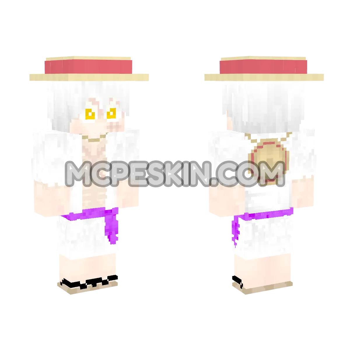 Luffy Gear 5 2 4D Minecraft Bedrock skin