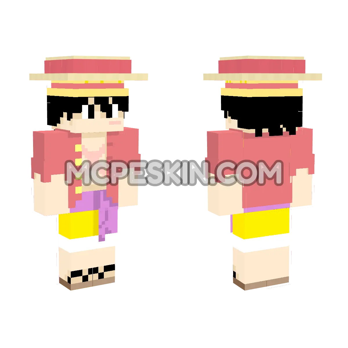 Luffy Post Onigashima 4D Minecraft Bedrock skin